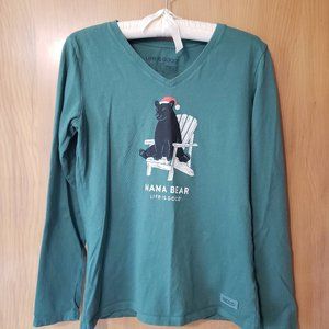 Women's 'Life is Good' Mama Bear Holiday Long Sleeved Shirt